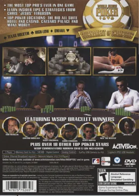 World Series of Poker - Tournament of Champions - 2007 Edition box cover back